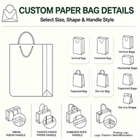 Sacs shopping en papier mat imperméable avec logo doré en feuille d'or et poignée en ruban – Sacs cadeaux haut de gamme pour vêtements et cosmétiques (vente au détail)
