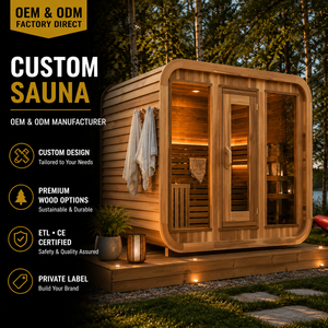 HG Custom Size 2-4 Person Outdoor Wooden Canadian Hemlock <b>Red</b> Cedar Home Garden Cabin - Product Image 1