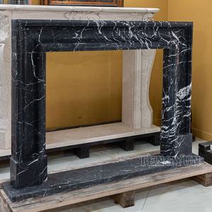 Colonne de marbre noir moderne, étagère de <span class=keywords><strong>cheminée</strong></span> en pierre de <span class=keywords><strong>cheminée</strong></span> à vendre - Product Image 6