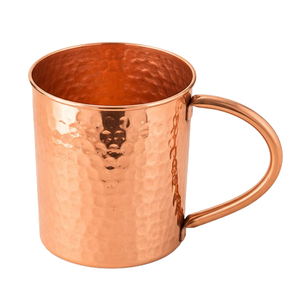 Taza de cobre ecológica de alta calidad con asa, acabado brillante moderno, taza metálica Moscow Mule para cócteles, fiestas y decoración del hogar. - Product Image 2