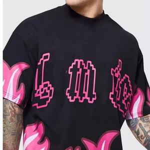 Conjunto de Ropa Urbana Hip Hop para Hombre, Personalizado al por Mayor, 2 Piezas, Camiseta y Pantalones Cortos con Estampado Gráfico Alfabético, Impresión Digital Directa para Invierno - Product Image 2