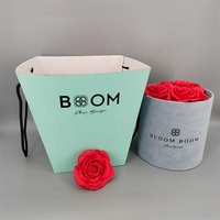 Boîte cadeau en carton ondulé recyclable pour fleurs, impression personnalisée du logo, boîte cadeau florale