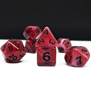 HS DICE Factory personnalisé <span class=keywords><strong>de</strong></span> haute qualité mélange <span class=keywords><strong>de</strong></span> couleurs 7 pièces/ensemble <span class=keywords><strong>de</strong></span> dés en matériau acrylique pour les jeux <span class=keywords><strong>de</strong></span> donjons et <span class=keywords><strong>de</strong></span> dragons - Product Image 4