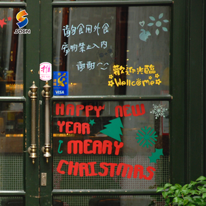 하이 퀄리티 UV 인쇄 창 스티커 오래 지속되는 비닐 자동차 데칼 스티커 상점을위한 방수 UV 저항 창 데칼 - Product Image 3