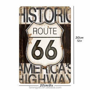 Letrero Metálico Vintage en Forma de Escudo Ruta 66, Letrero de Pared de Metal para Decoración de Garaje, Cueva de Hombre o Bar, Venta Caliente del Proveedor de Primera Categoría - Product Image 6