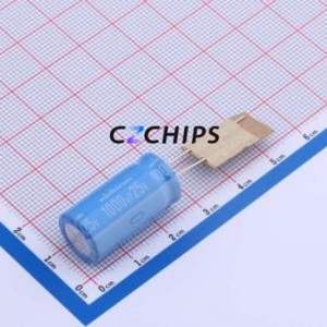 Condensador Electrolítico de Aluminio de Montaje Pasante UBT1E102MHD8TO, Componente de Montaje Pasante (THT), 1000uF, 20%, 25V, 1.75A-100kHz - Product Image 1