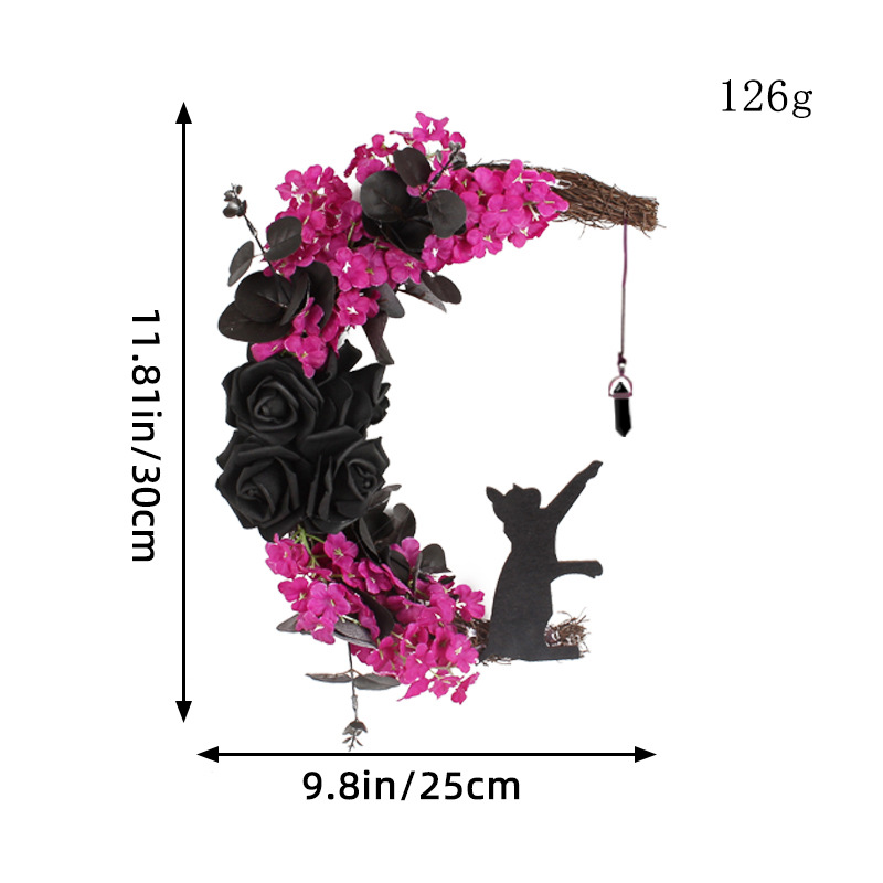 Rose noire rouge prune 30cm