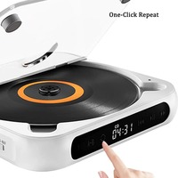 Lecteur CD portable avec 5 modes de lecture, écran tactile, compatible BT, écouteurs, mini lecteur CD Walkman pour étudiants, hommes et femmes