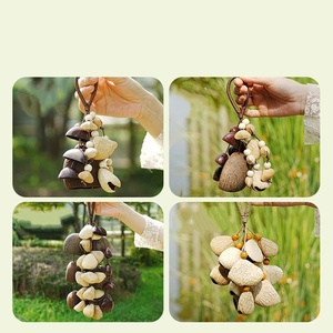 Campana de Sonido Portátil Hecha a Mano con Cáscaras de Frutas Variadas, Sonajero de Terapia de Sonido para Yoga, Campana de Viento de Cáscara de Nuez Natural, Regalo - Product Image 6