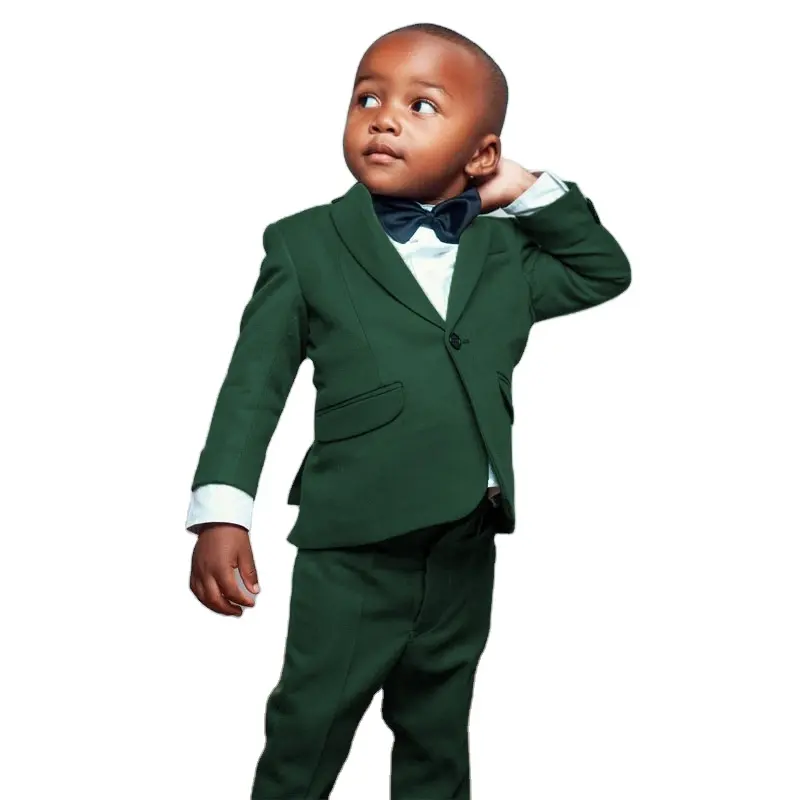 Custom Made Fashion Kids Suits Set Solid Color Single Button Child Tuxedo Wedding Suits Clothing For Boys 1 year-13 years