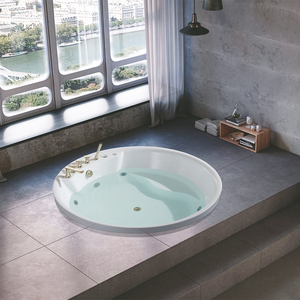 Baignoire encastrée moderne en acrylique pour salle de bain de villa, position fixe, douche d'angle encastrée, décoration - Product Image 4