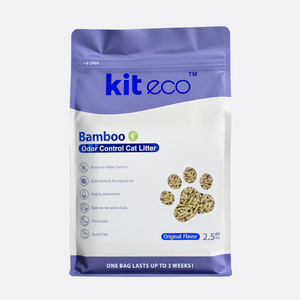 Lettiera per Gatti in Bambù Naturale Senza Polvere Super Agglomerante Controllo Odori Ecologica Biodegradabile Sicura per Animali Domestici Lavabile nel WC Altamente Assorbente - Product Image 1