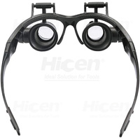 10X 15X 20X 25X Headband Magnifier Double Eyes Glass Jeweler Loupe with 2 LED Lights 8 Replaceable Lens for Jeweler Watch Repair