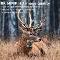 Новая 8K видеокамера с CMOS-сенсором, IP66, для наружного использования, с дистанционным управлением через приложение, 4G, для охоты, 60 МП