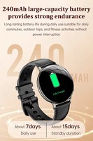 Damen Smartwatch mit Taschenlampe, Herzfrequenz- und Blutsauerstoffmessung, Gesundheitsüberwachung, AMOLED-Bildschirm, Sport-Fitness-Smartwatch für Frauen