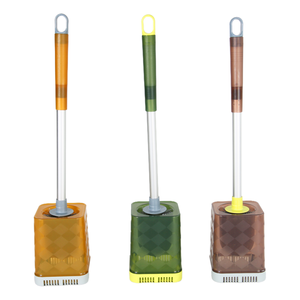 Ensemble de brosse de toilette multifonctionnelle légère en acier inoxydable avec support auto-séchant, à suspendre ou à poser, design moderne - Product Image 3
