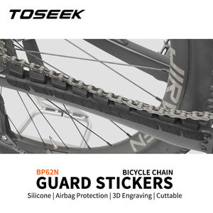 Protector de <span class=keywords><strong>Cadena</strong></span> de Bicicleta TOSEEK, Protector de Cuadro de Bicicleta Resistente a Arañazos, Protector de <span class=keywords><strong>Cadena</strong></span> de Bicicleta de Carretera, Accesorios para Bicicleta - Product Image 2