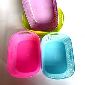R277 Square Organizer <b>Basket</b>, Storage <b>Basket</b>, Hollowed-out Cosmetics and Jewelry Storage <b>Basket</b>, Colored <b>Plastic</b>, 1 Yuan - Product Image 4