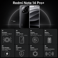 Redmi Note 14 Pro+ Original Nouveau Smartphone 5G 6,67 pouces 120Hz Double SIM Double Veille Android Xiaomi Téléphone à Bas Prix