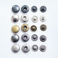 Boutons-pression ronds en laiton massif de haute qualité, sans nickel, avec motifs cœur et étoile pour vestes, Botones De Metal