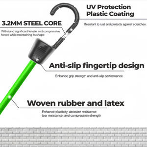 Cordon élastique rond HK-3328 de 18, 24, 32, 40 pouces avec crochet en fer moulé par injection, crochet à ressort de qualité standard - Product Image 3