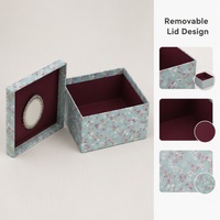 Boîte cadeau rigide personnalisée avec impression pour cadeau romantique vintage, motif floral, couvercle et base amovibles en deux parties, vente en gros directe d'usine