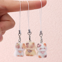 Porte-clés en peluche chat mignon pour femmes et enfants, nouveau pendentif 3D dessin animé pour sac et clés de voiture