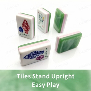 American Jewish <b>Mahjong</b> Spanish <b>Mahjong</b>, <b>Mahjong</b> Gift <b>Mahjong</b> Miss Classic <b>Mahjong</b> Tile <b>Set</b> Green <b>Mahjong</b> Tiles - Product Image 5