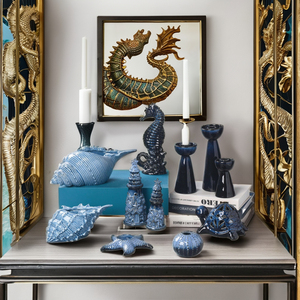 Décoration d'été en céramique Pot et vase en coquille et conque Décoration <span class=keywords><strong>de</strong></span> la mer Pot et bougeoir Décoration <span class=keywords><strong>de</strong></span> la maison en céramique - Product Image 2