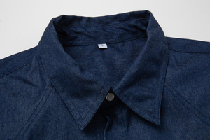 NFPA2112 CAT2 Chemise de travail résistante aux flammes pour homme Chemises en jean ignifuge pour soudage <span class=keywords><strong>FR</strong></span> - Product Image 4