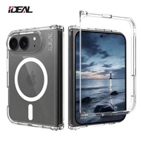 Nouveautés d'usine IDEAL, coque de téléphone iPhone Duo de haute qualité, 2 mm, anti-rayures, anti-jaunissement, coque arrière transparente, coque magnétique pour téléphone
