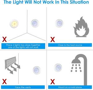 Luz nocturna LED alimentada por batería con sensor de movimiento Mini PC Stick inalámbrico-Luz en cualquier lugar para armario de dormitorio e iluminación de escaleras - Product Image 2