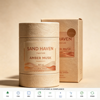 Emballage en tube de papier écologique OEM personnalisé, matériaux recyclés pour parfum, poudre libre, huile essentielle, cadeau (toute taille de cylindre)