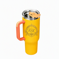 Mug de voyage isotherme en acier inoxydable de 40 oz avec couvercle à clapet, couleurs personnalisées, grande capacité, durable, facile à nettoyer, coloré, pour l'extérieur