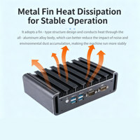 Nuevo Precio al por Mayor, PC Industrial Integrado Personalizable DDR3 Gigabit LAN 6 USB de 5.ª Generación I3 5005U sin Ventilador para Fábrica Inteligente