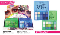 Palette d'ombres à paupières au néon métallisé mat et brillant, 15 couleurs, poudre à haute teneur en pigments pour un maquillage vert rose clair