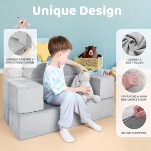 Children's <b>Sofa</b> Set Multi Functional Segmented Cushion High Density Sponge Educational Building Blocks For <b>Kids</b> 0-10 Years Old - Product Image 3