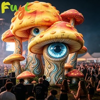 Nouveau modèle de champignon irisé pour fête, ballon miroir gonflable, champignon gonflable géant pour la décoration d'événements