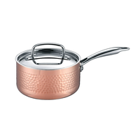 Ensemble d'ustensiles de cuisine martelés avec manche rivetée, en acier inoxydable de couleur dorée, de haute qualité
