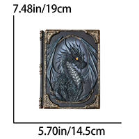 Nouveau Journal de Composition Rétro Exquis en Résine Sculptée Dragon, Couverture Rigide Multicolore Découpée, Ornement Promotionnel Artisanal Élégant
