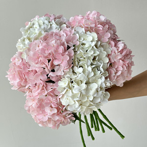 Haiyi <b>Artificial</b> <b>Hydrangea</b> Flowers Silk Flower 72 Petals Single Stem For Home Wedding Decorations - Product Image 2