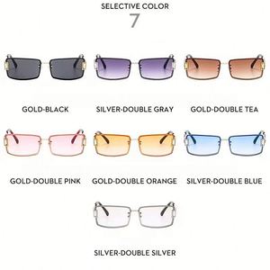 Gafas de Sol Cuadradas de Diamantes de Lujo Vintage 2025, UV400, Estilo Y2K Punk, Montura Metálica - Product Image 4