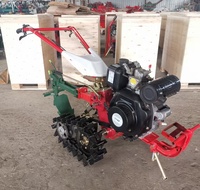Micro-tracteurs à chenilles doubles à moteur diesel refroidi par air 8HP/178F, cultivateur agricole, outil de jardin, mini-motoculteur, machine de culture du sol