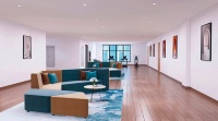 Ensemble de canapés modulaires de bureau modernes, en contreplaqué écologique, en cuir synthétique, en éponge haute densité, usage commercial, BIAOGUAN