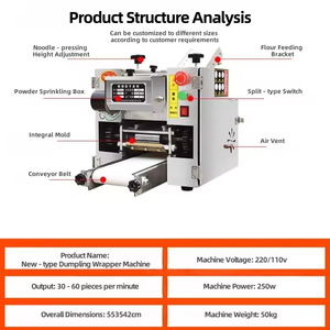 220V có thể thay thế hoàn toàn tự động <span class=keywords><strong>mini</strong></span> bột Tortilla da Arabic pita bánh mì nhà sản xuất bánh bao empanada wrapper bột Máy làm - Product Image 5