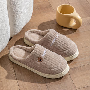 Pantuflas de Conejito de Peluche con Plataforma, Diseño Nuevo, Antideslizantes, para Mujer, Pantuflas de Casa, Pantuflas de Osito de Peluche - Product Image 5