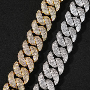 UWIN 28mm 큰 얼음 쿠바 체인 마이애미 쿠바 링크 체인 목걸이 남성용 두꺼운 목걸이 쿠바 쿠바 인 28mm - Product Image 5