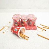 Vente en gros de gâteaux Ladyfingers personnalisés pour enfants, en forme de jouets, avec sauce chocolatée et texture croustillante, en boîte