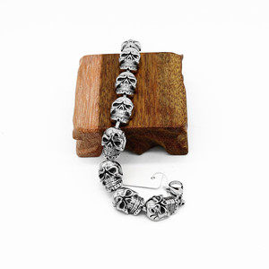 Pulsera de esqueleto yunique para hombre, joyería de moda con diseño geométrico de acero de titanio - Product Image 3