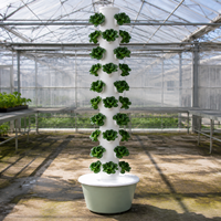 Tour de culture verticale de qualité commerciale à 10 étages - Système hydroponique pour 40 plantes avec réservoir durable de 30 L et pompe
